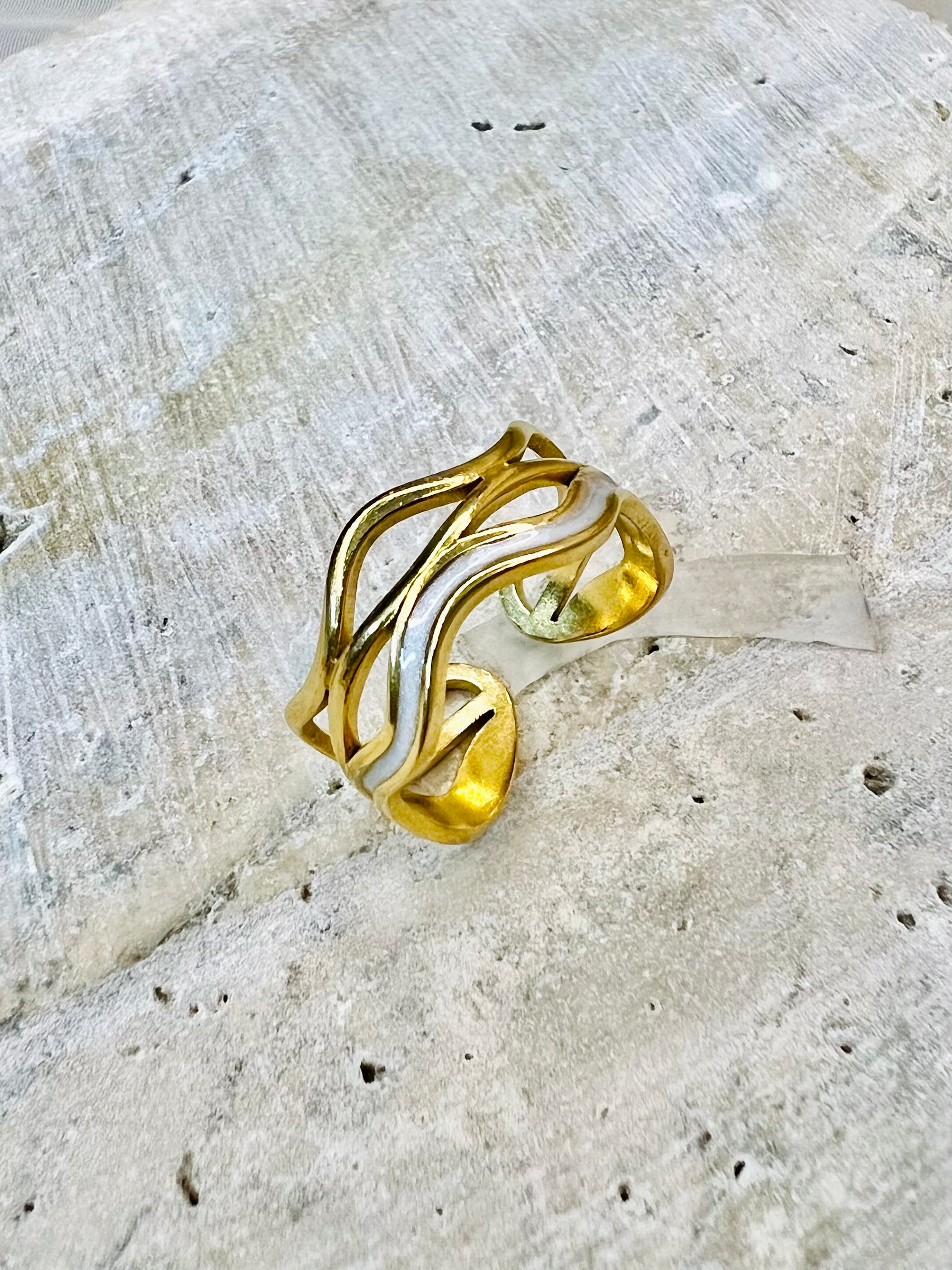 Elysian Loop — gold-plated stainless steel ring by Arayeh, view 4