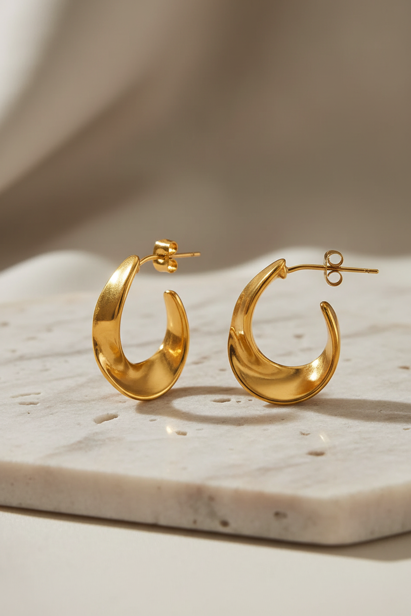 Aura Twisted Hoops