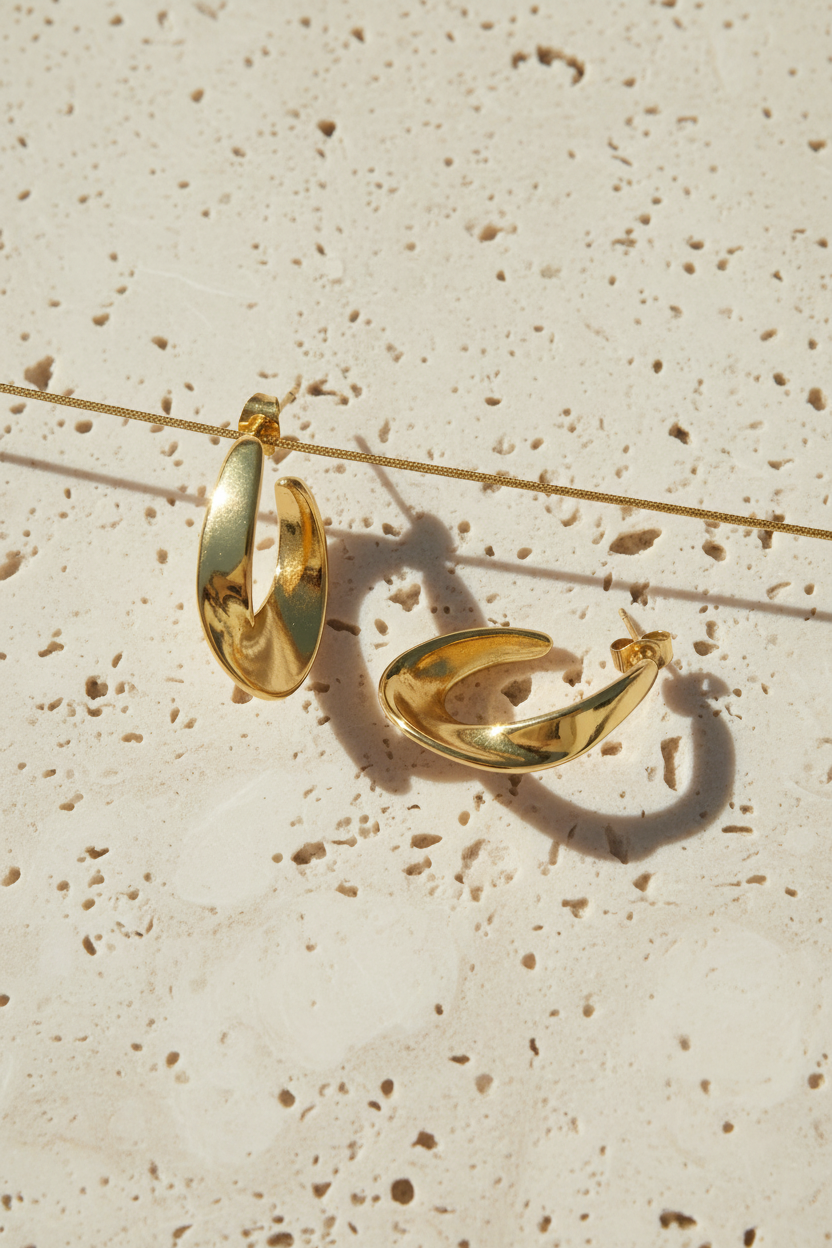 Aura Twisted Hoops