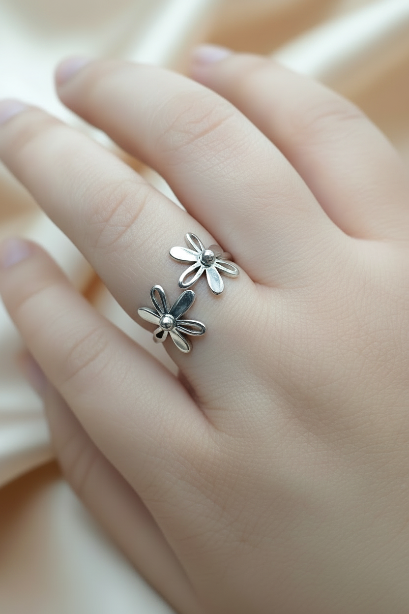 Silver Twin Daisies