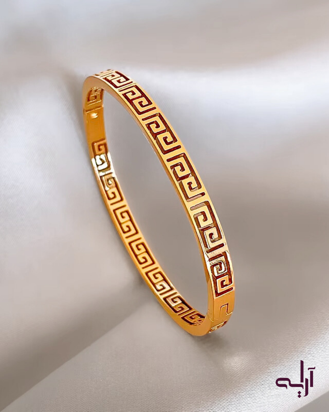 Golden Greek Key bangle