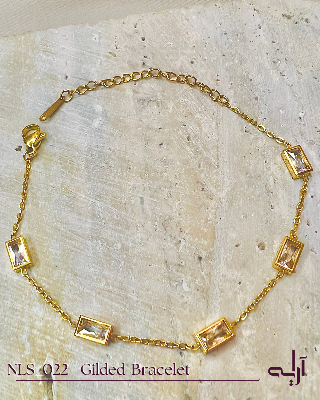 Gilded Rectangle Bracelet