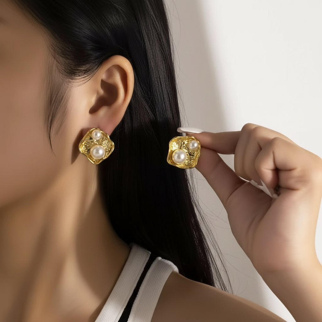 Pearl Cradle Studs