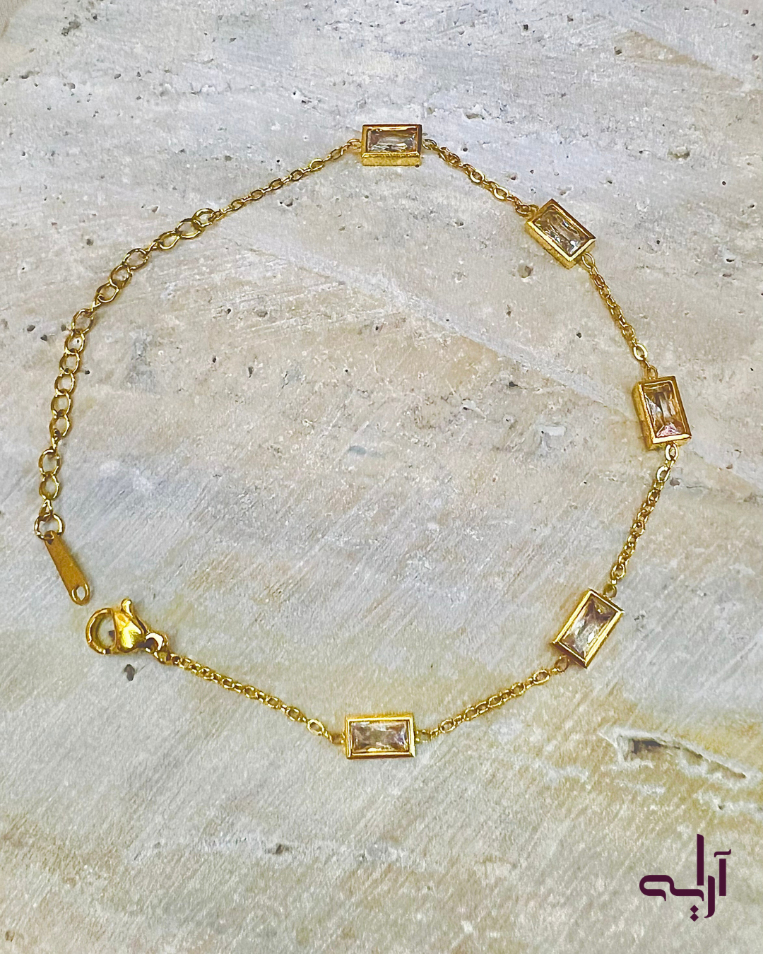 Gilded Rectangle Bracelet