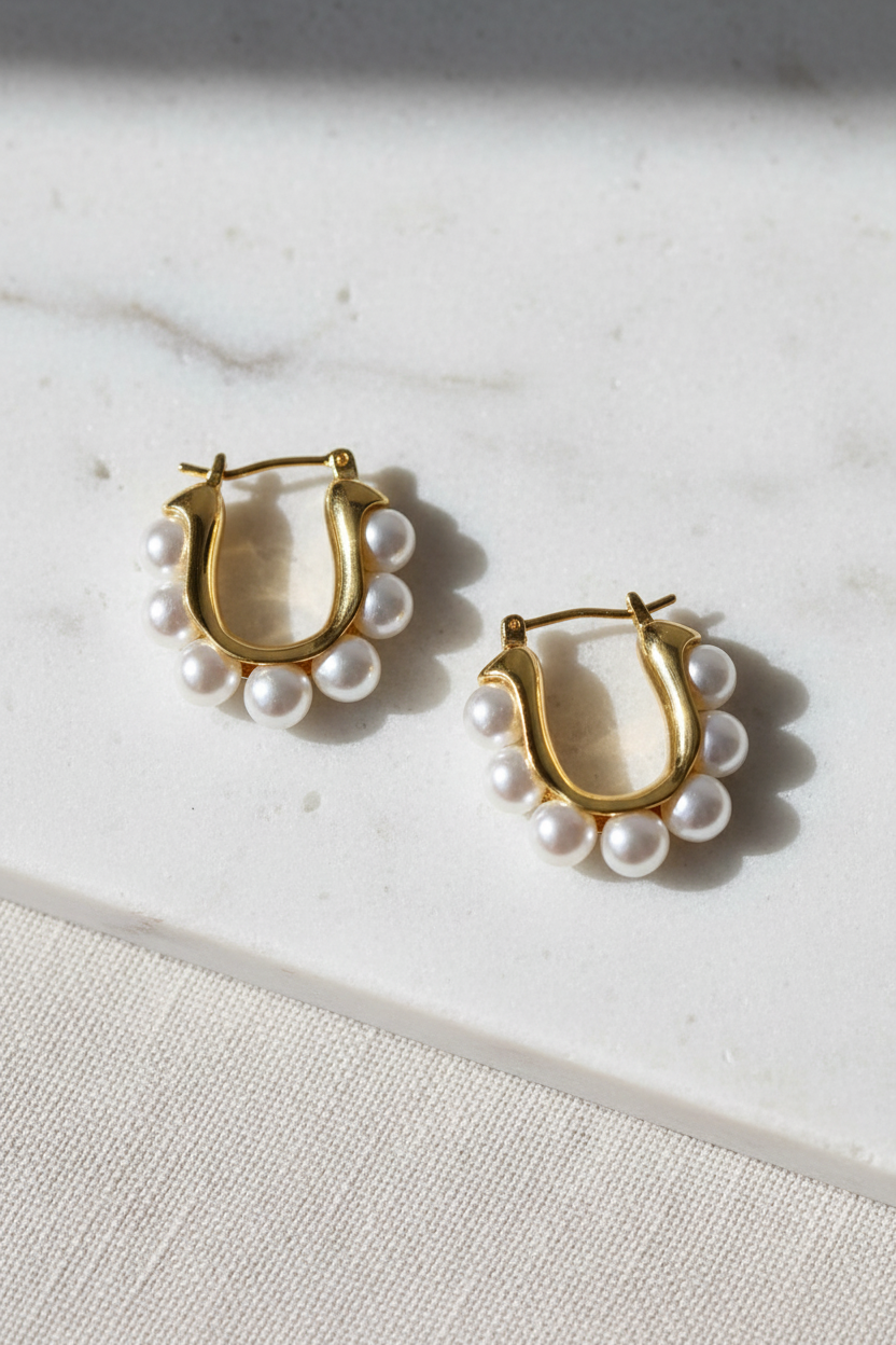 Pearl Hug Hoops
