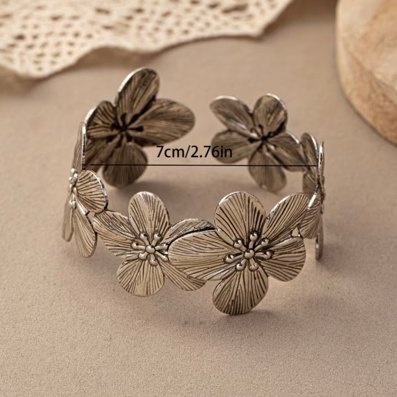 Retro Floral Cuff