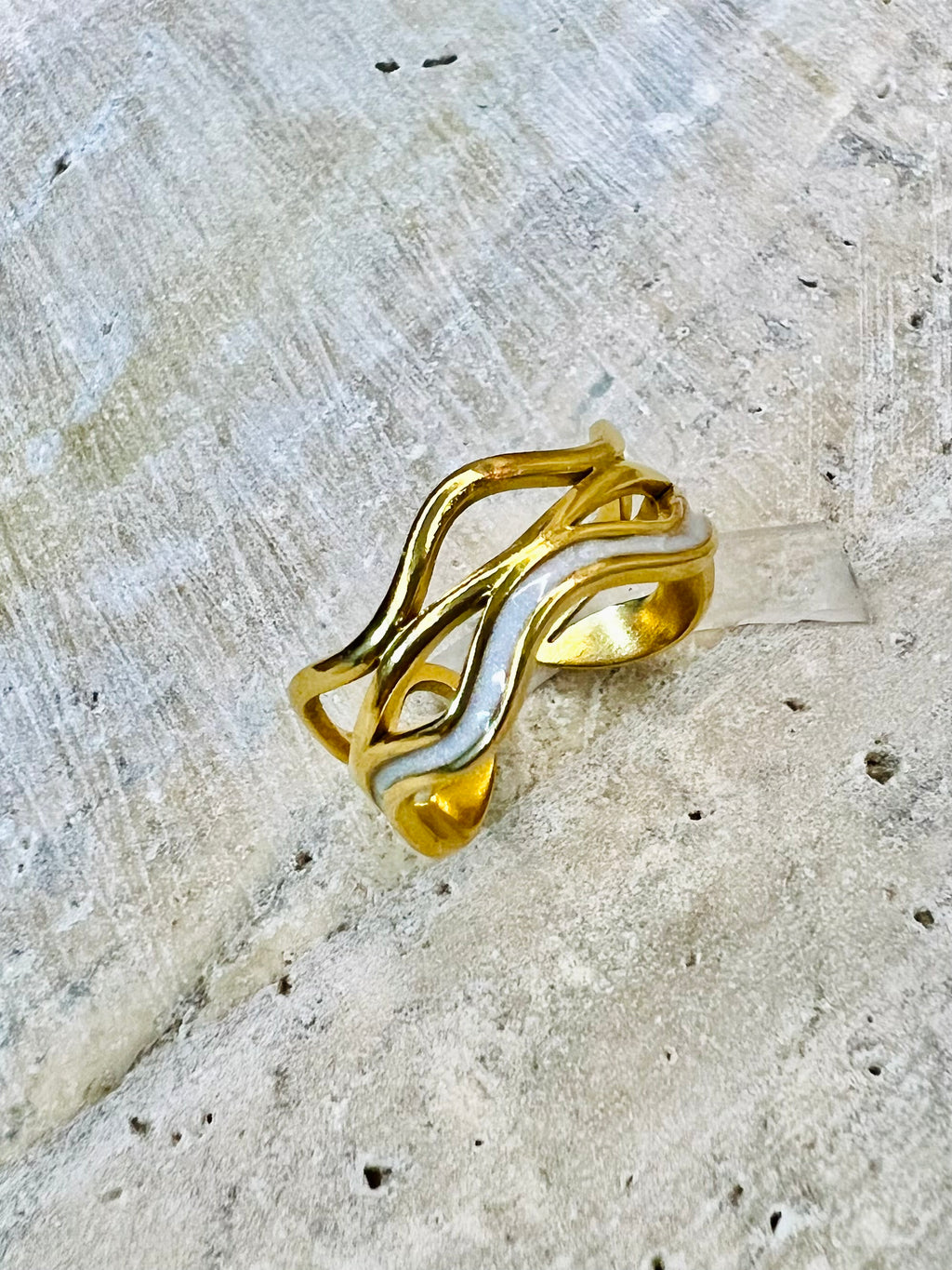 Elysian Loop — gold-plated stainless steel ring by Arayeh, view 3