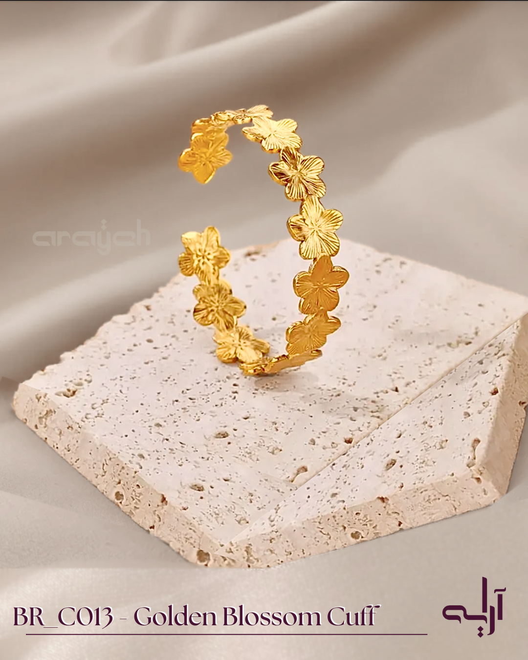 Golden Blossom Cuff