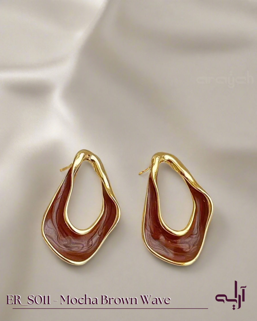 Enamel Wave Drop Studs