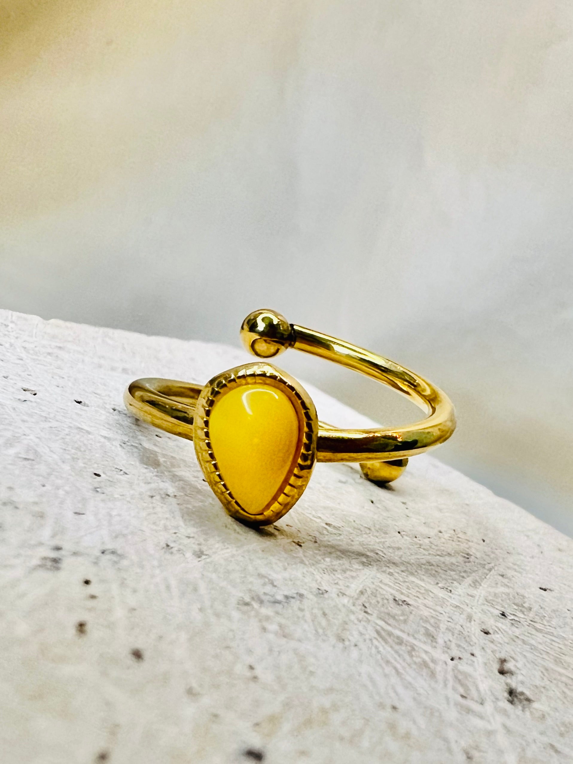 Talisim Ring — gold-plated stainless steel ring by Arayeh, view 2