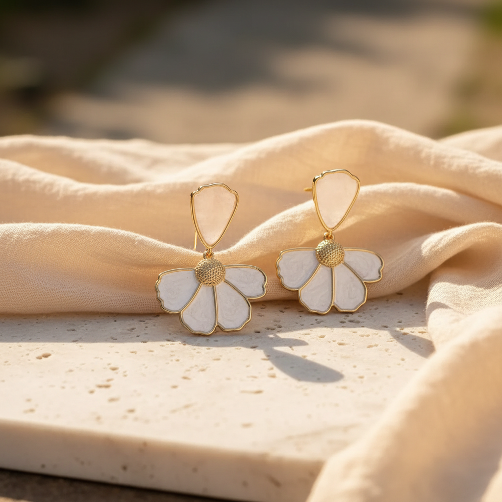 Blanc Bloom Earrings