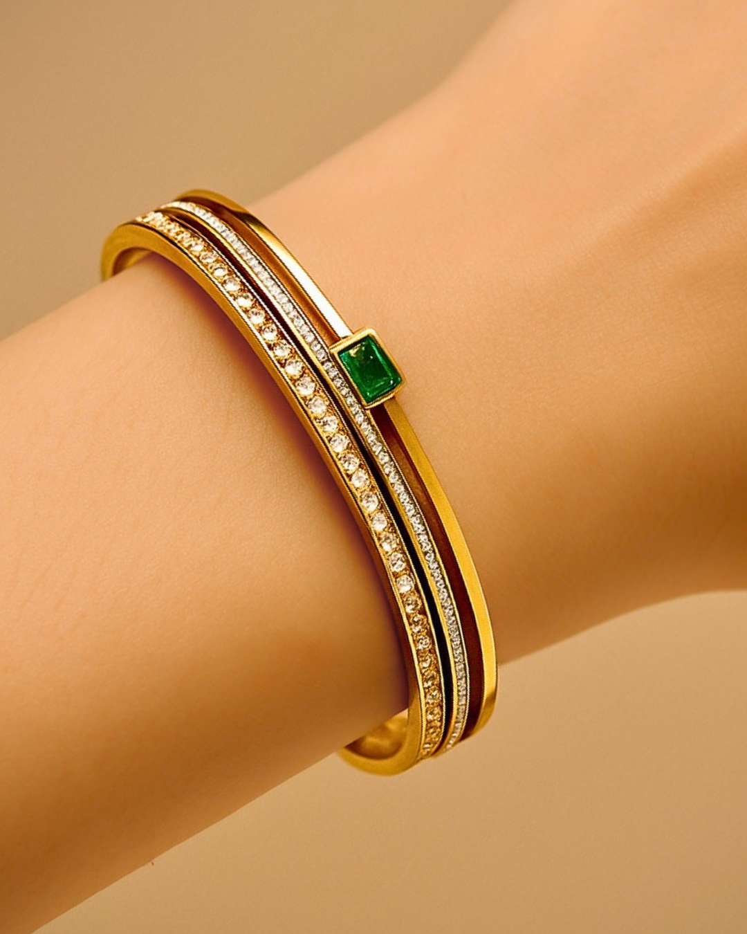 Emerald Elegance Bangle