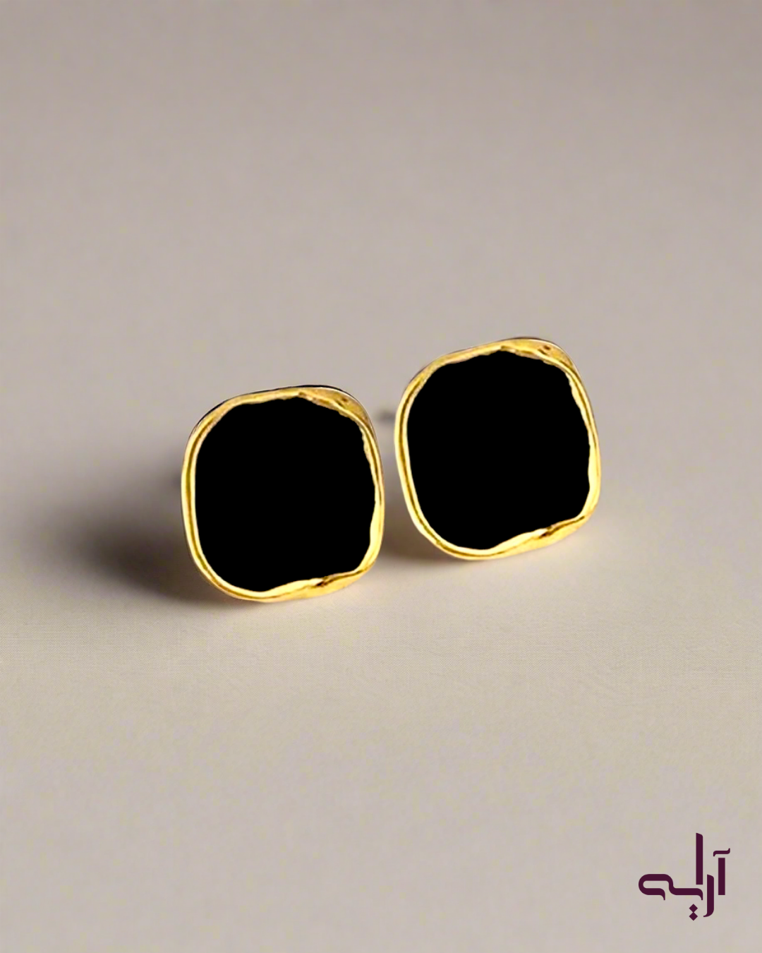 Black Aura Studs