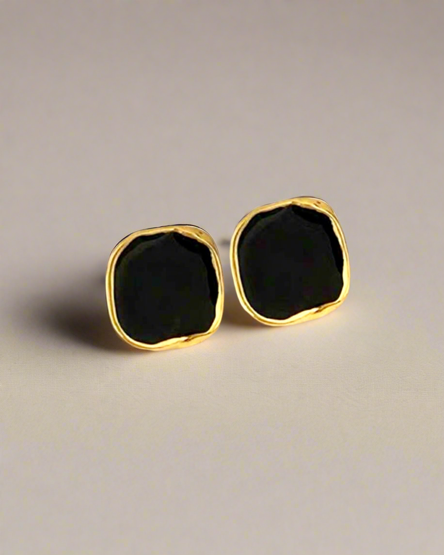 Black Aura Studs