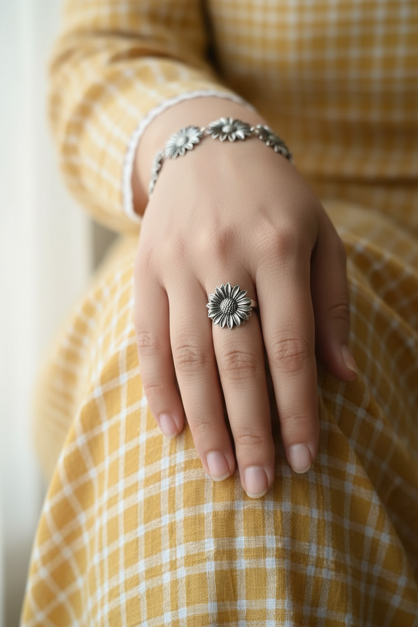 Sunflower Retro ring