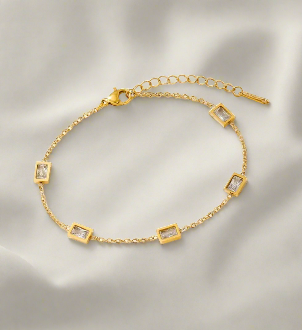 Gilded Rectangle Bracelet