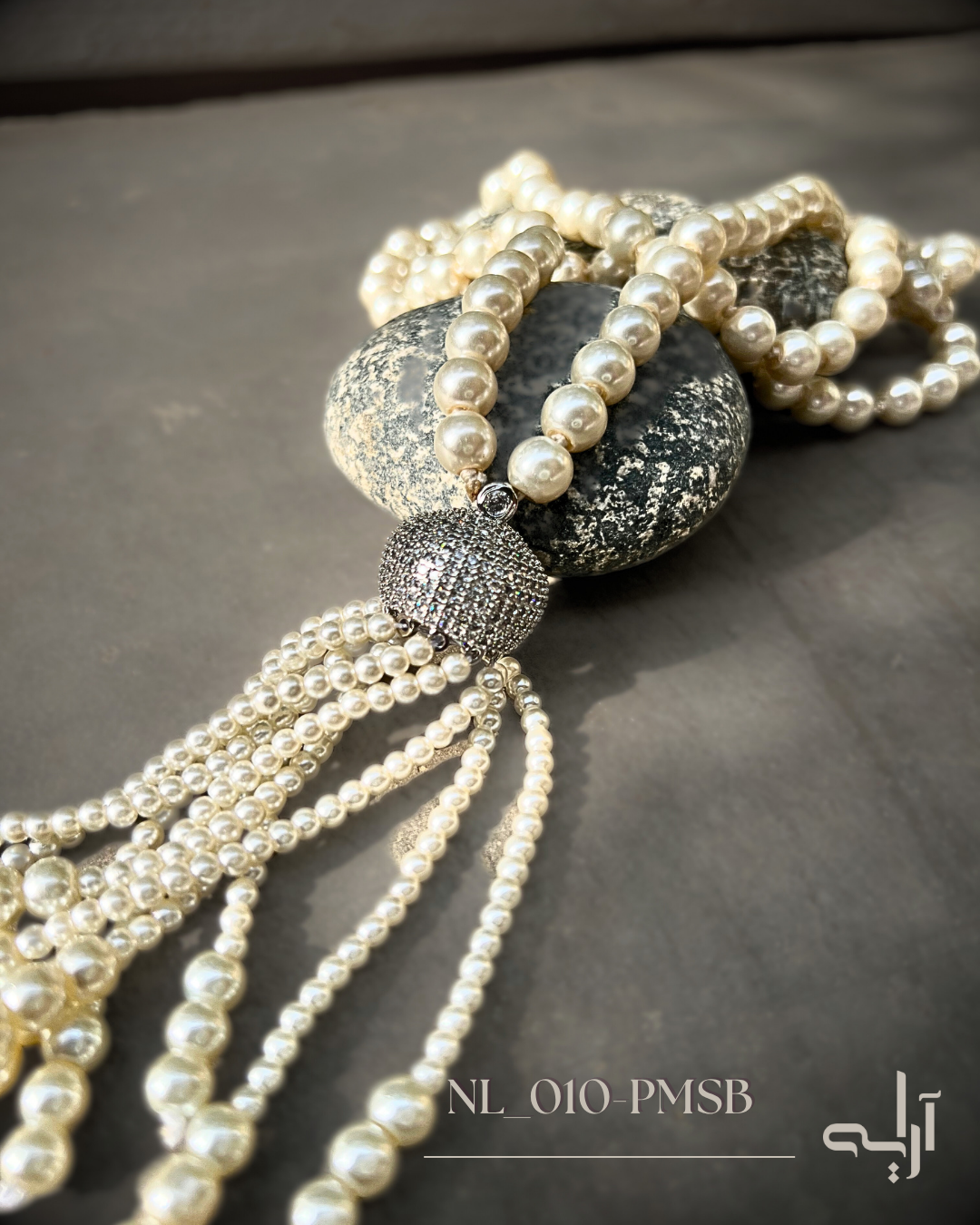 Silver Ball Pear Maala