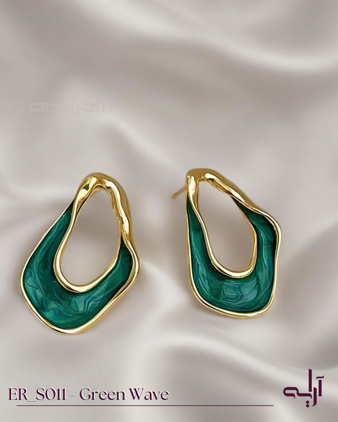 Enamel Wave Drop Studs