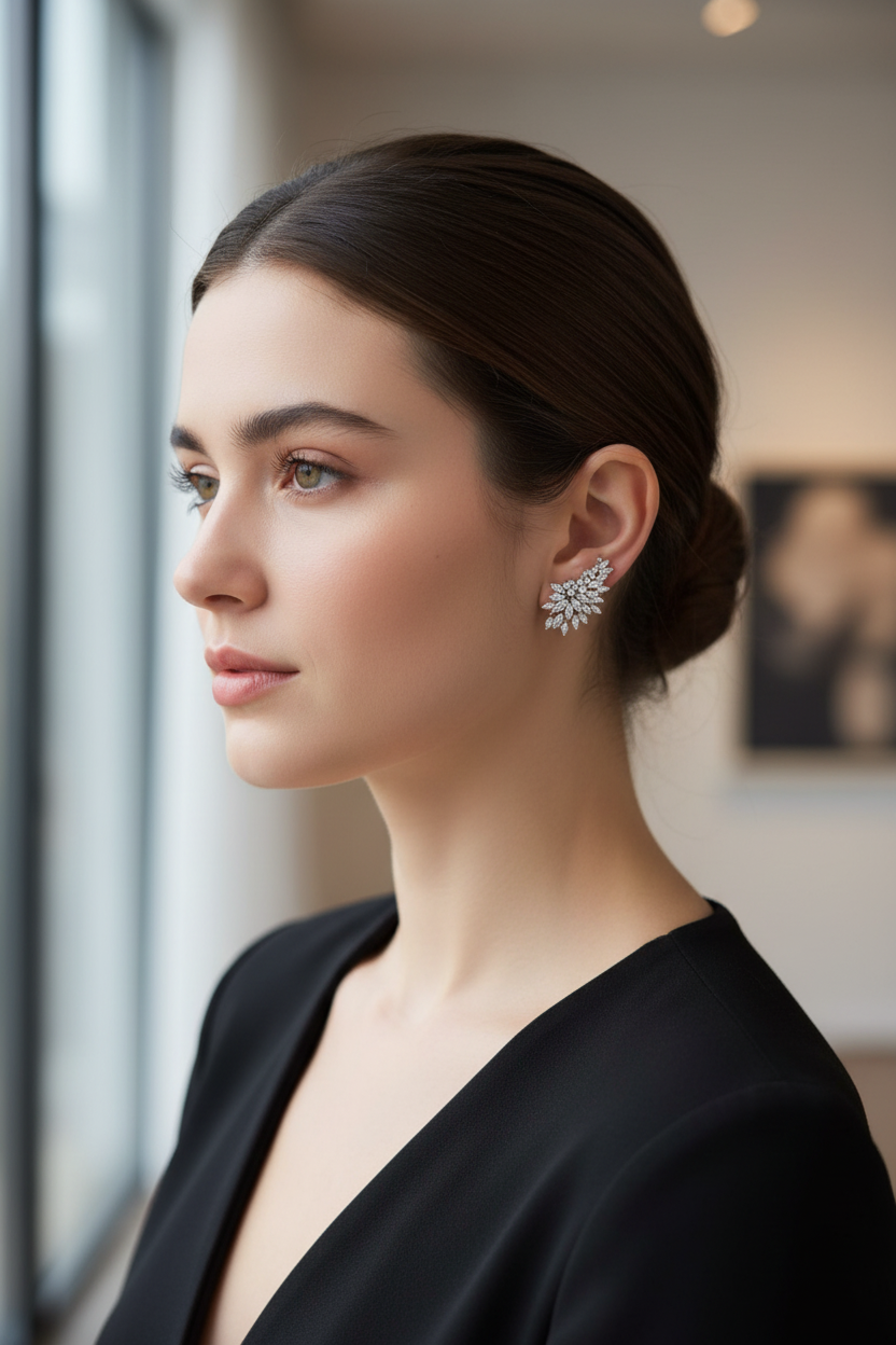 Luxe Crown Studs