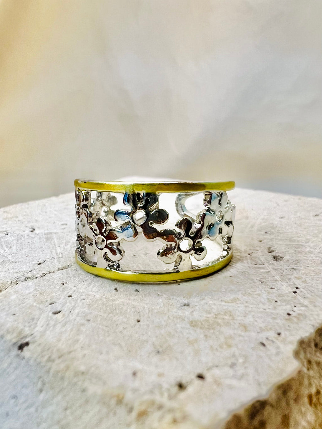 Gulrooh — gold-plated zinc alloy ring by Arayeh