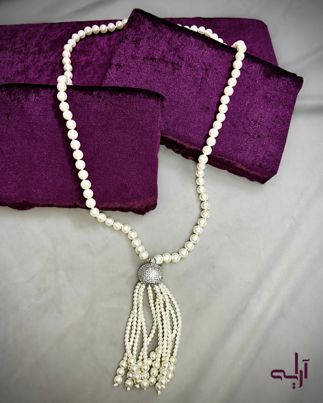 Silver Ball Pear Maala