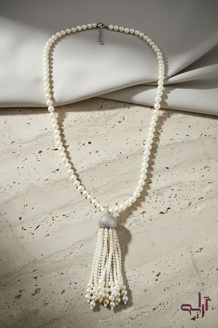 Silver Ball Pear Maala