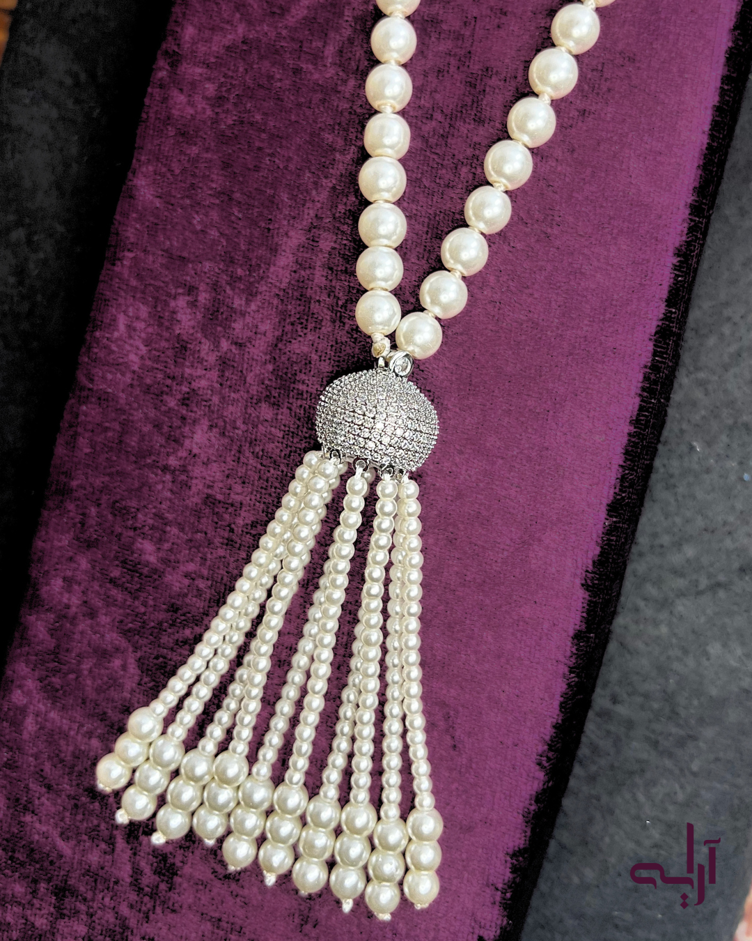 Silver Ball Pear Maala