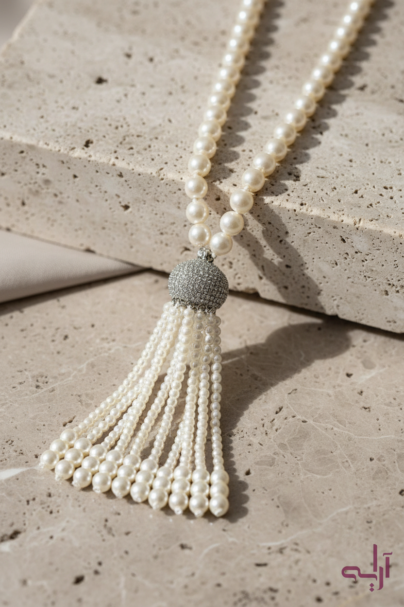 Silver Ball Pear Maala