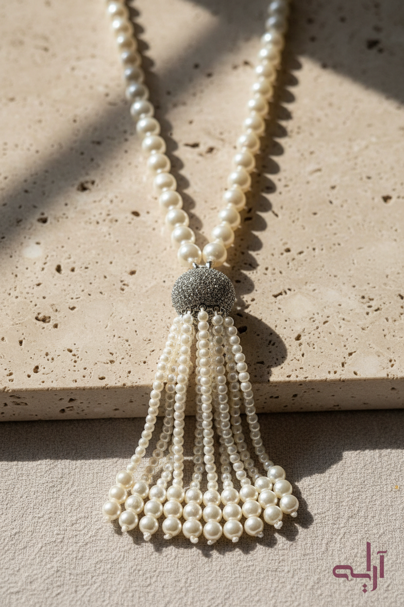 Silver Ball Pear Maala