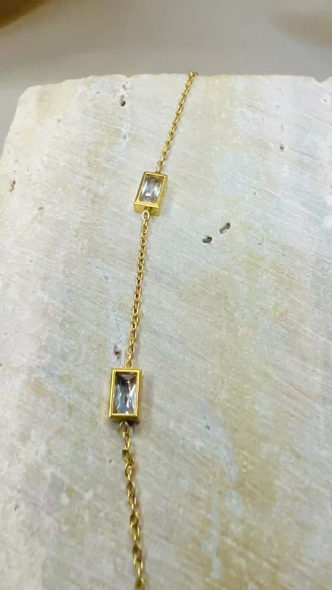 Gilded Rectangle Necklace