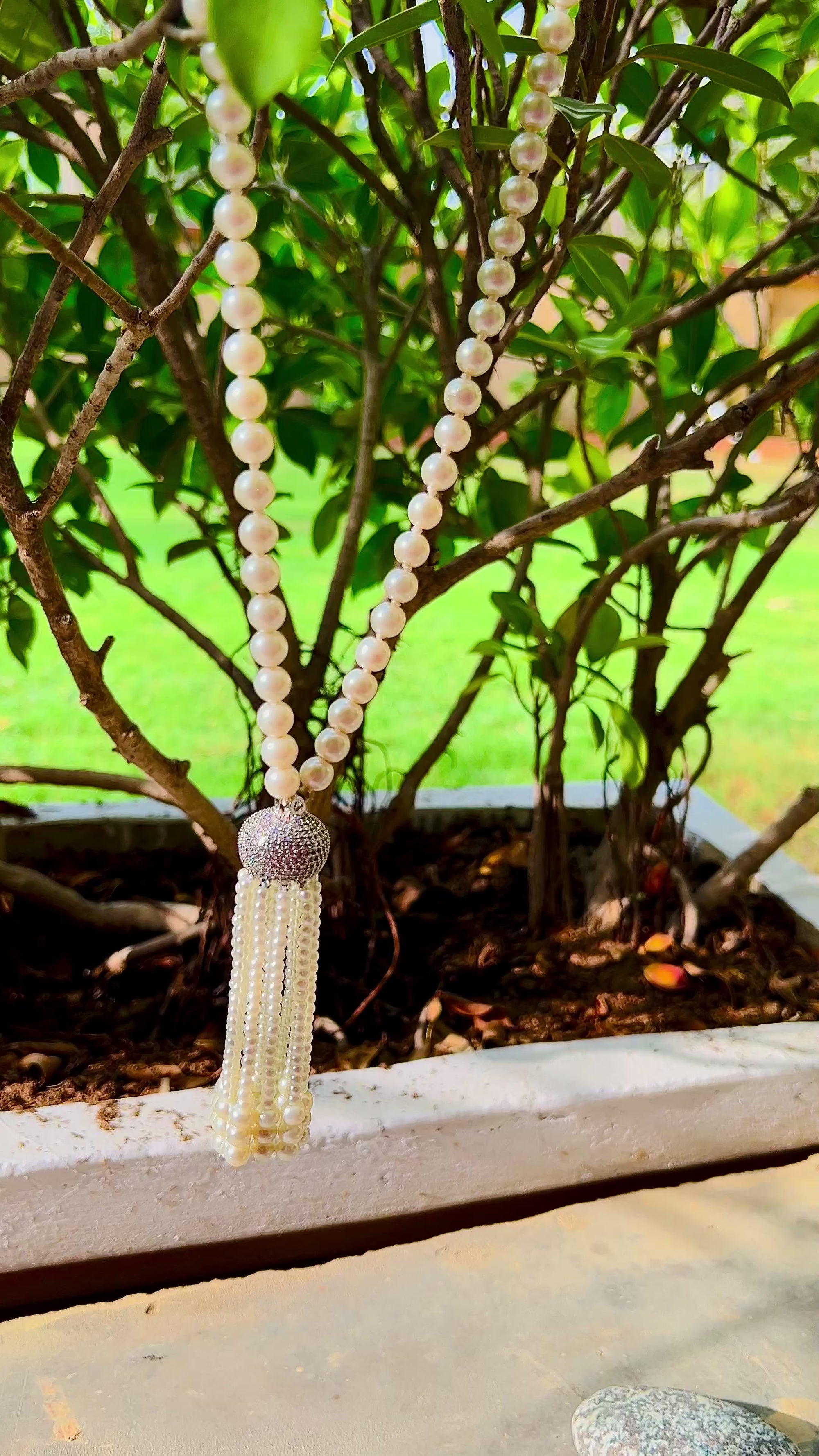 Silver Ball Pear Maala